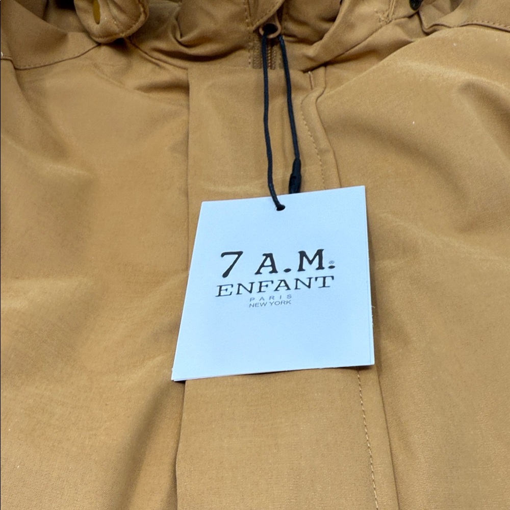 7 A.M. Enfant Brown Hooded Jacket Size 2-3 T Brand New Toddlers - Picture 10 of 13